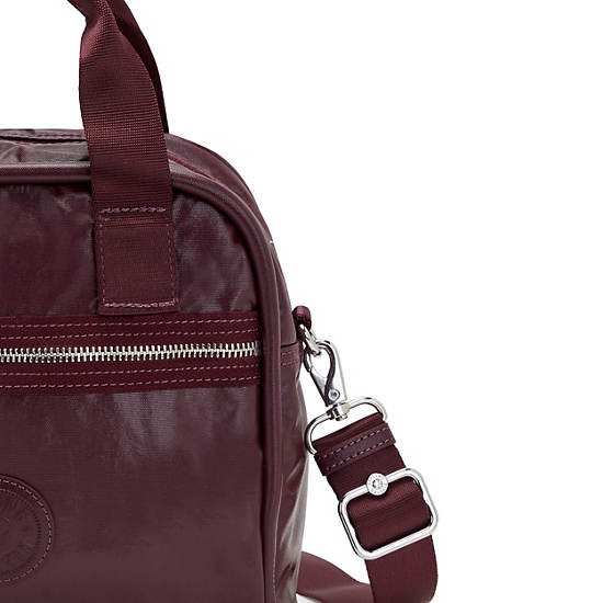 Kipling Hadya Metallic Omuz Çantası Bordo | TR 1800KO